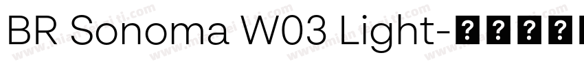 BR Sonoma W03 Light字体转换